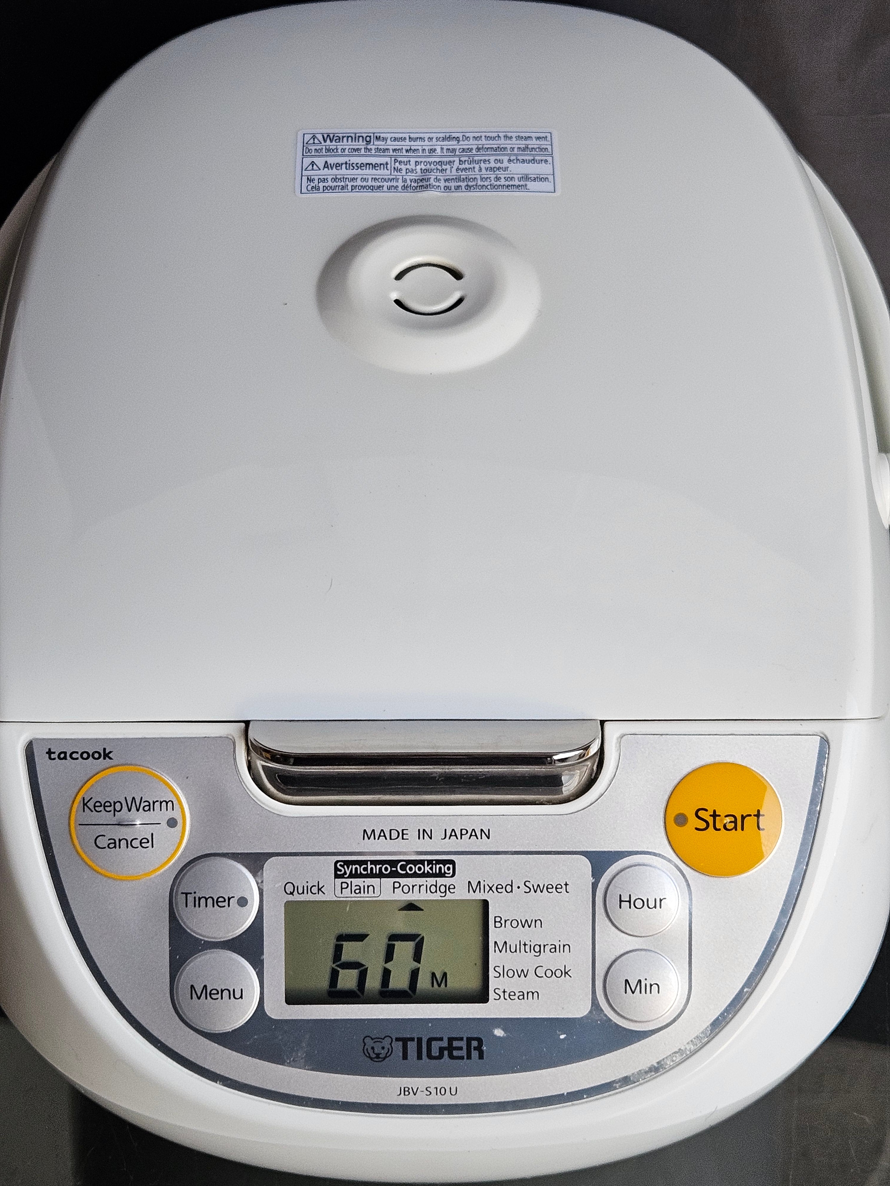Tiger JBV-S10U Micom Rice Cooker