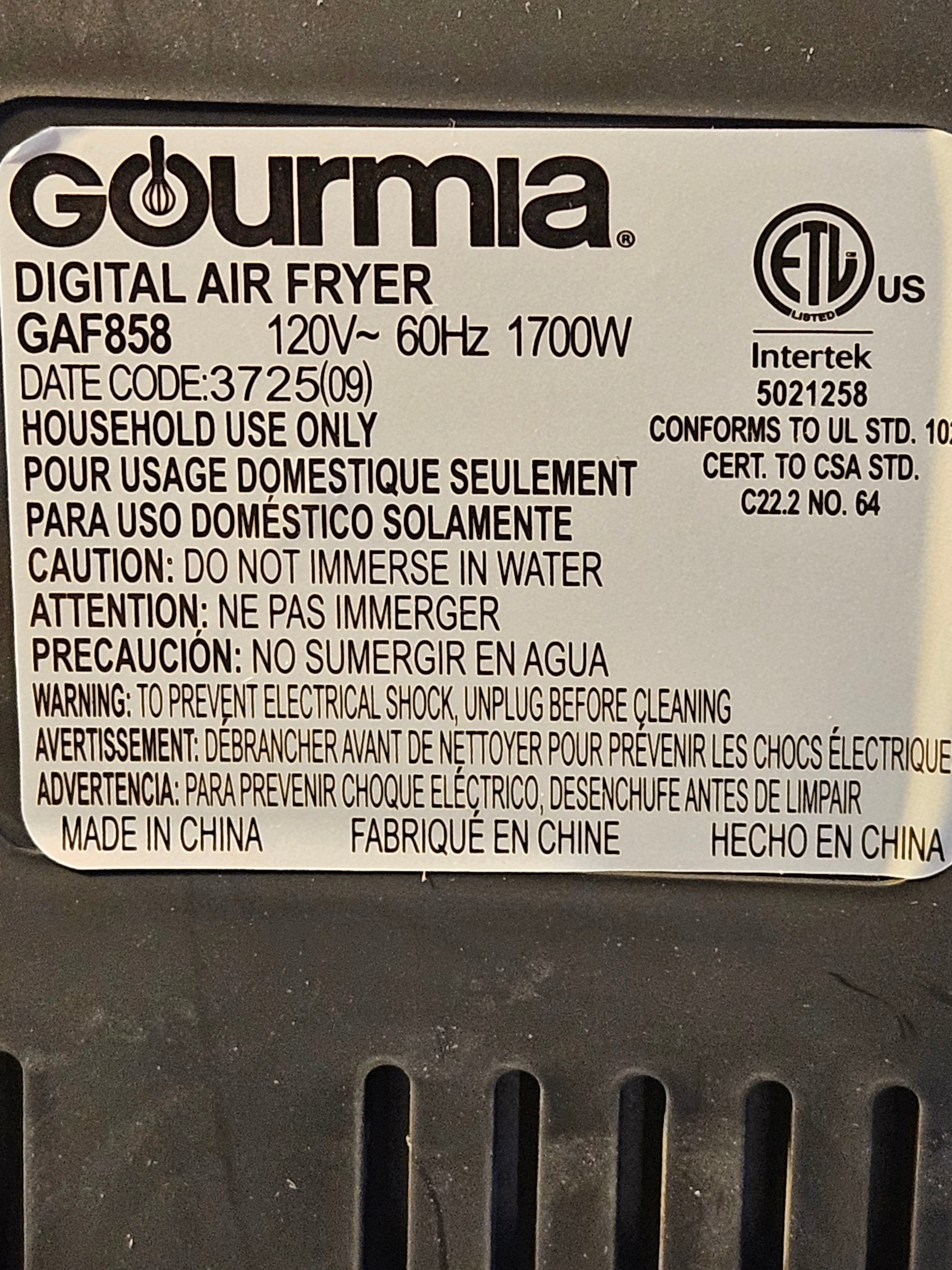 Gourmia 8-Qt. Digital Air Fryer