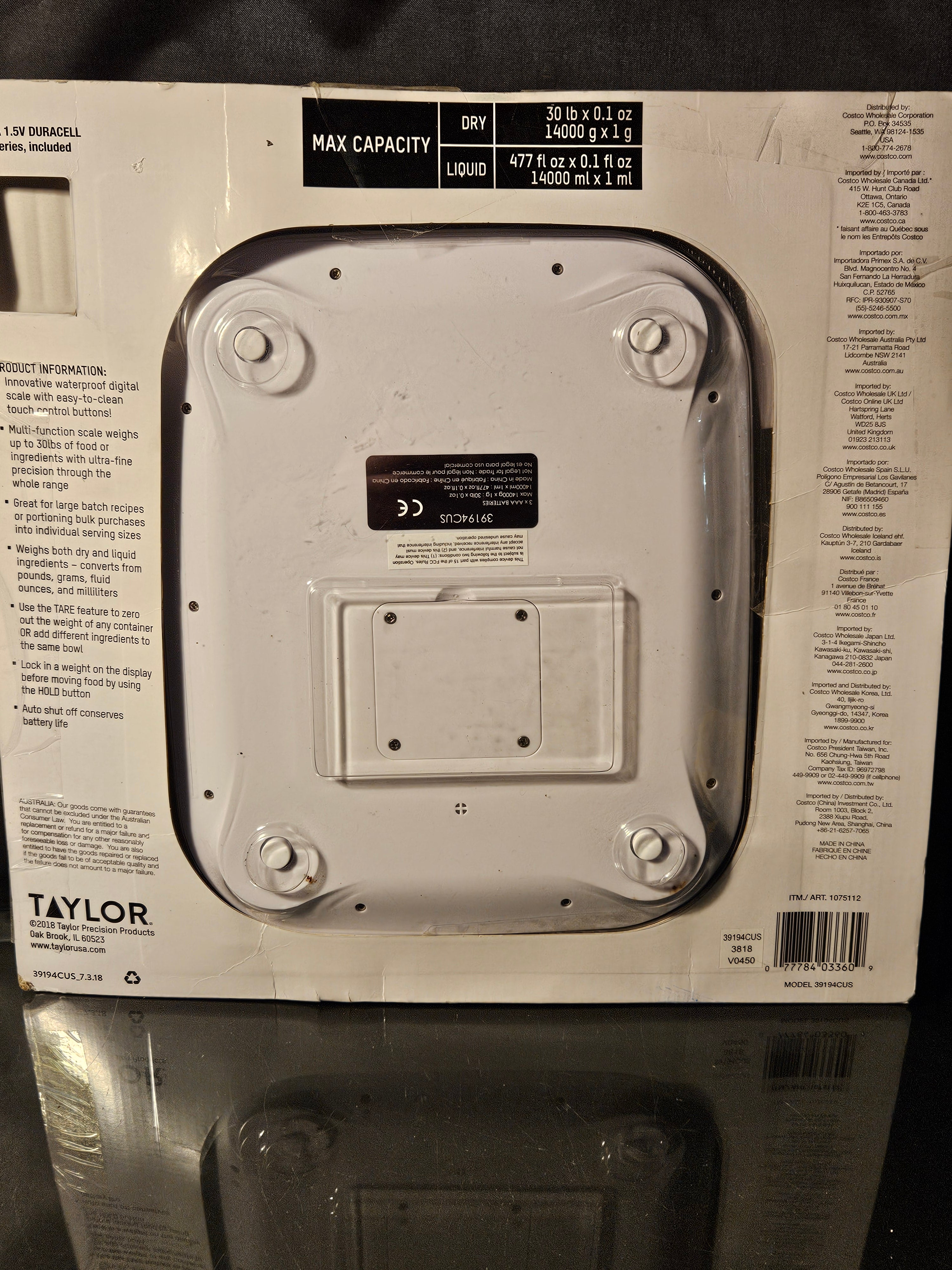 Taylor Digital Waterproof Kitchen Scale