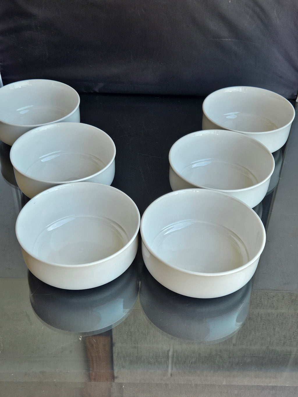 Over & Back Rimmed 12-piece Glossy Porcelain Dinnerware Set