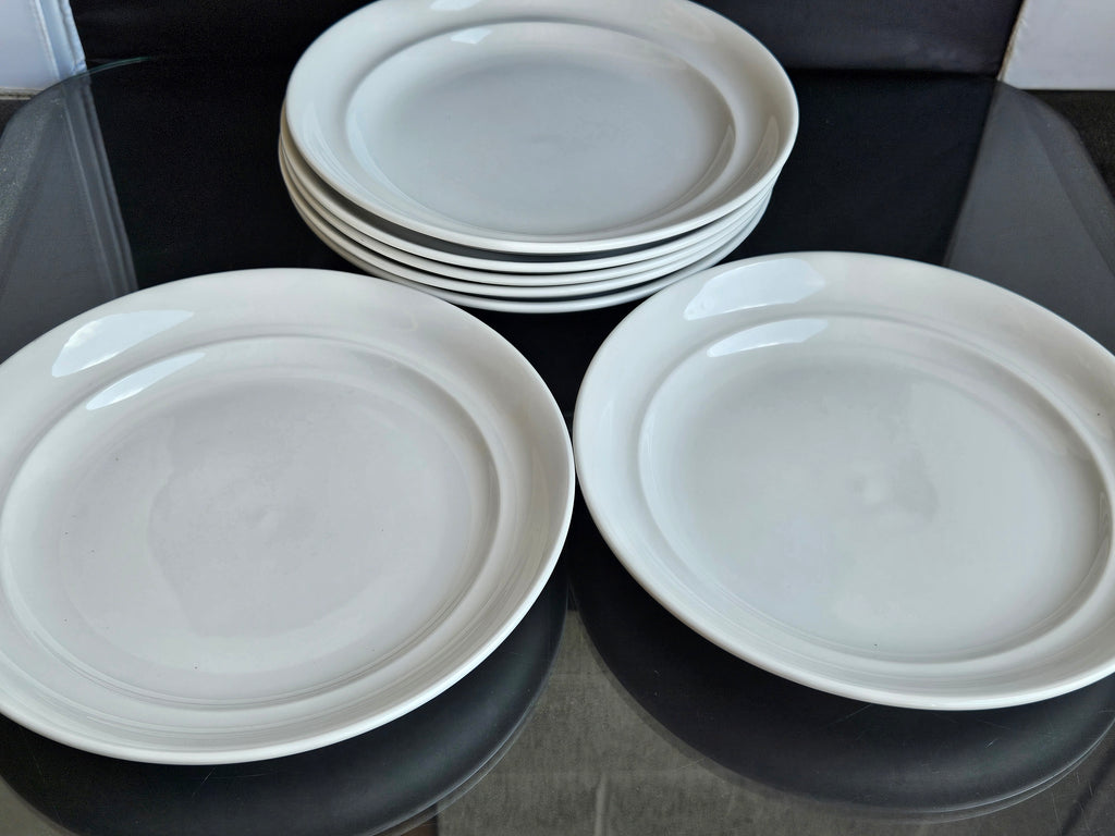 Over & Back Rimmed 12-piece Glossy Porcelain Dinnerware Set