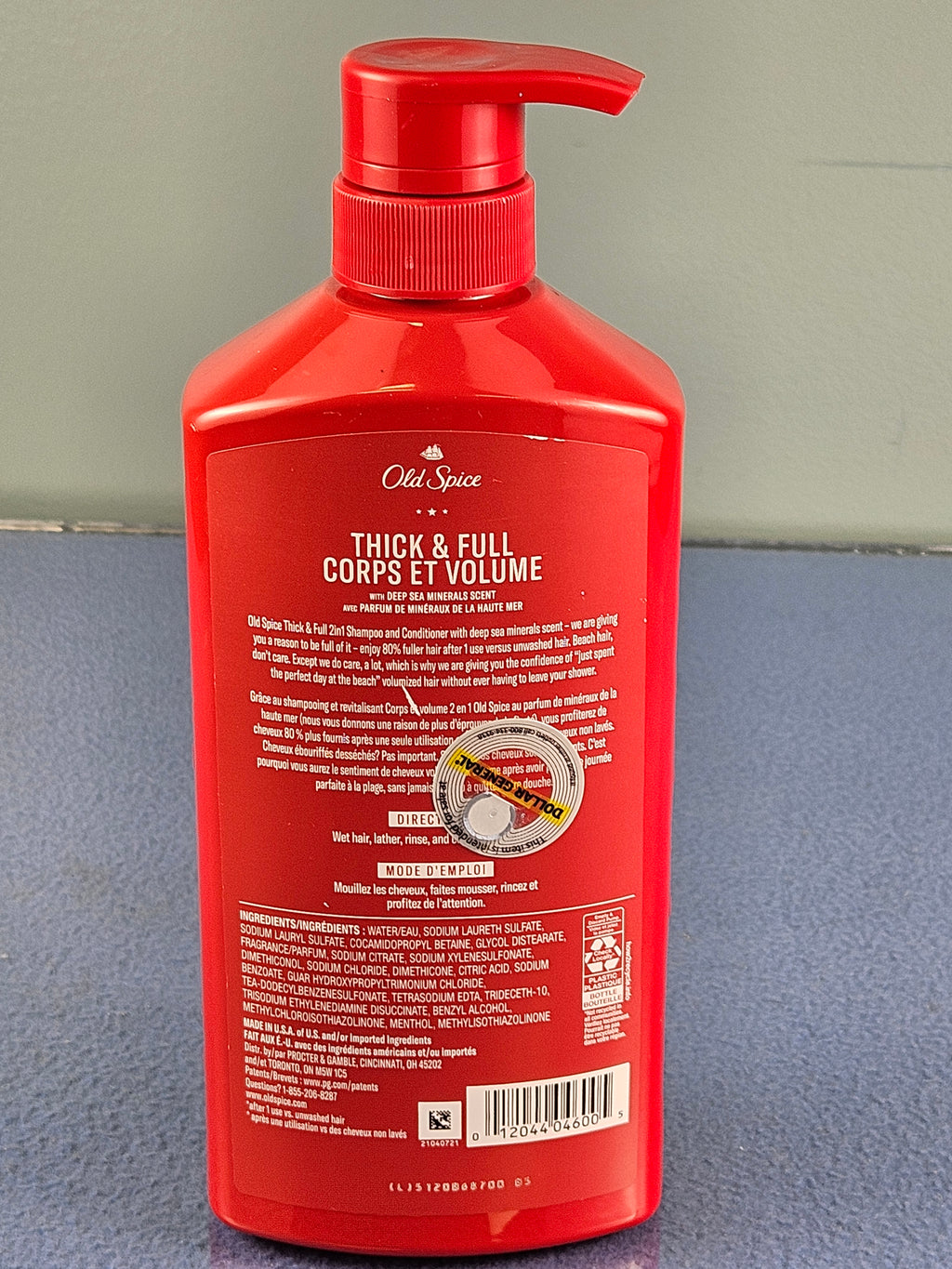 Old Spice Thick & Full 2-in-1 Shampoo & Conditioner in its Deep Sea Minerals ( 21.9 oz. )