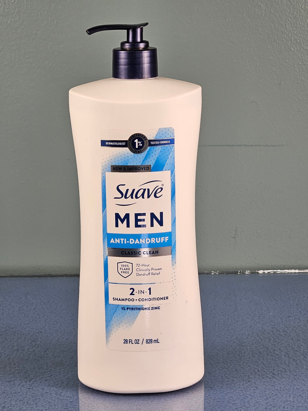 2-pack Suave Men Anti-Dandruff Classic Clean 2-in-1 Shampoo + Conditioner (28 fl oz / 828 ml)