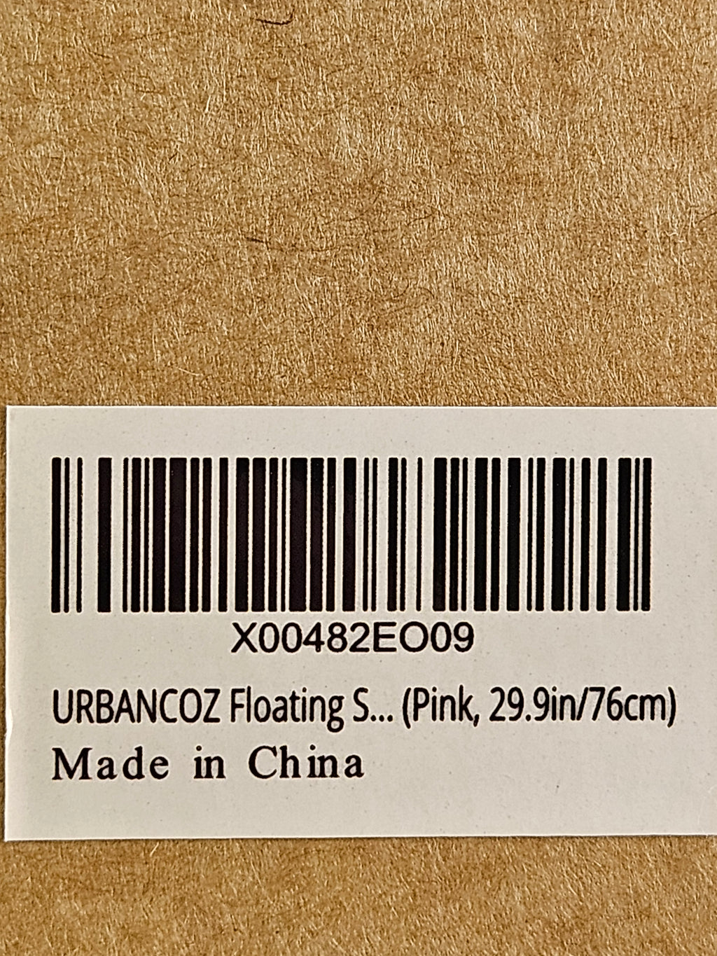 URBANCOZ Pink Floating Wall Shelf