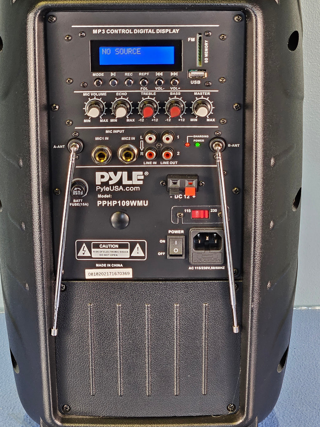 Pyle 10" 2-Way 1000W Wireless & Portable Bluetooth PA Speaker System