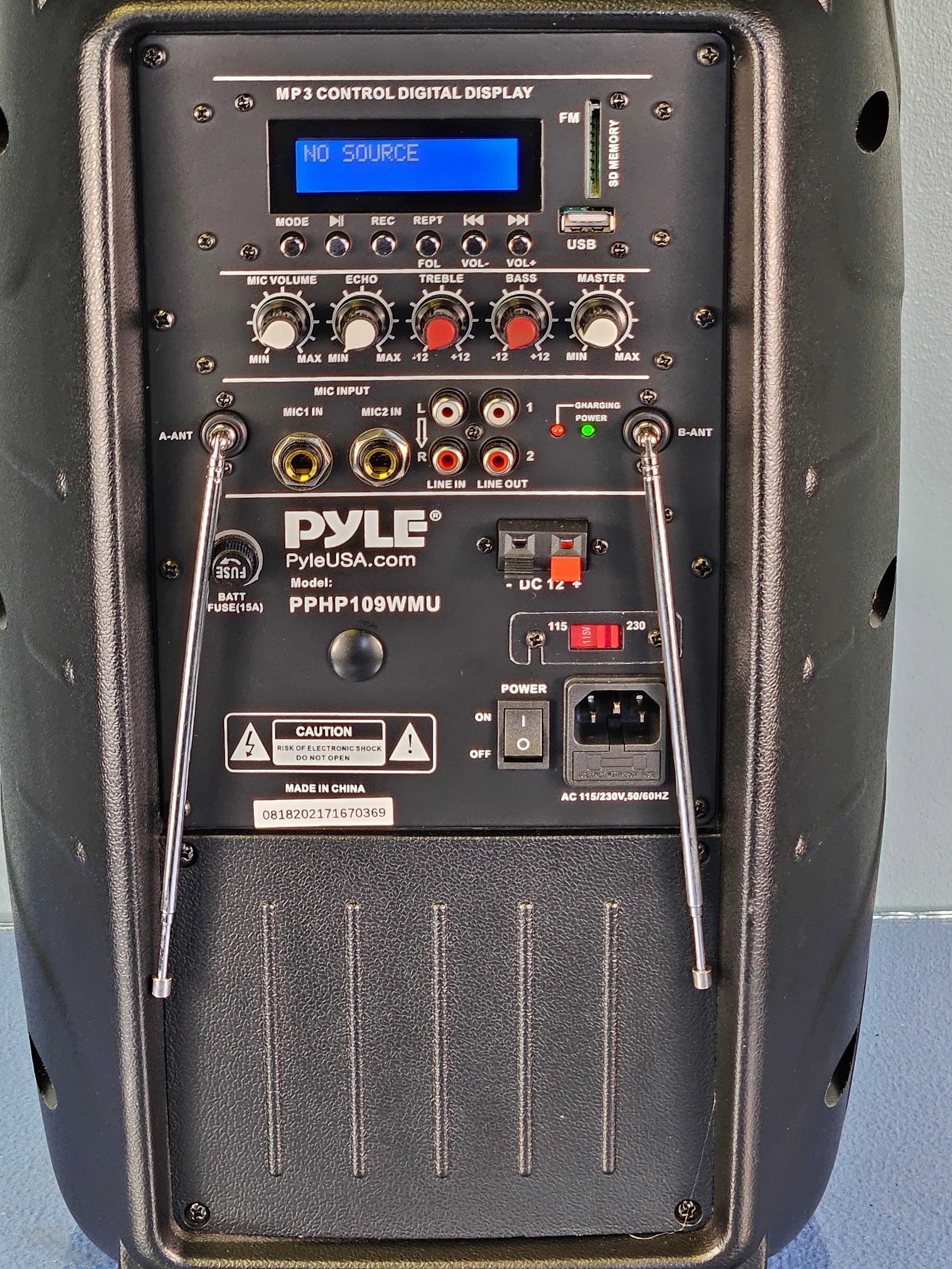 Pyle 10" 2-Way 1000W Wireless & Portable Bluetooth PA Speaker System