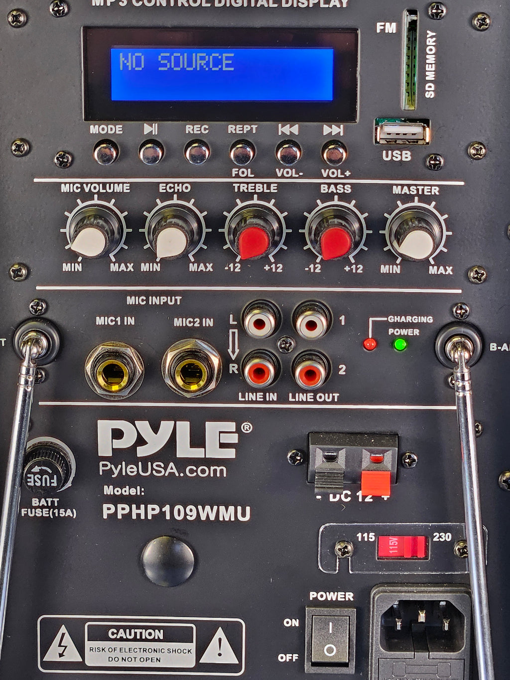 Pyle 10" 2-Way 1000W Wireless & Portable Bluetooth PA Speaker System
