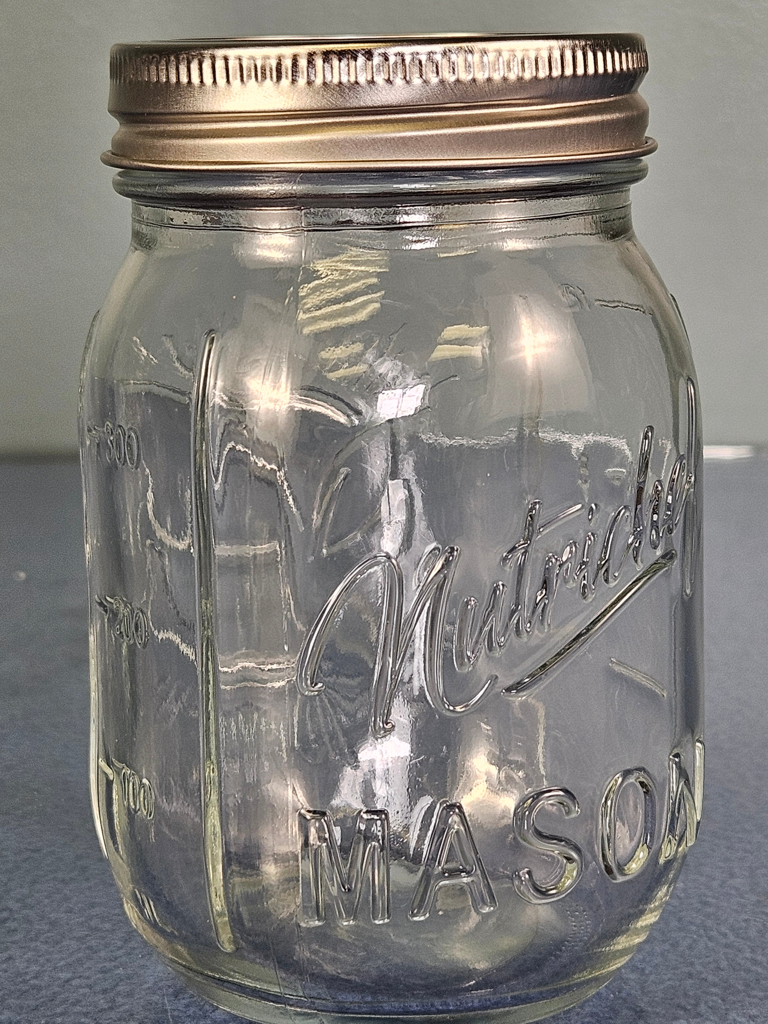 NutriChef Glass Mason Jars - Set of 4