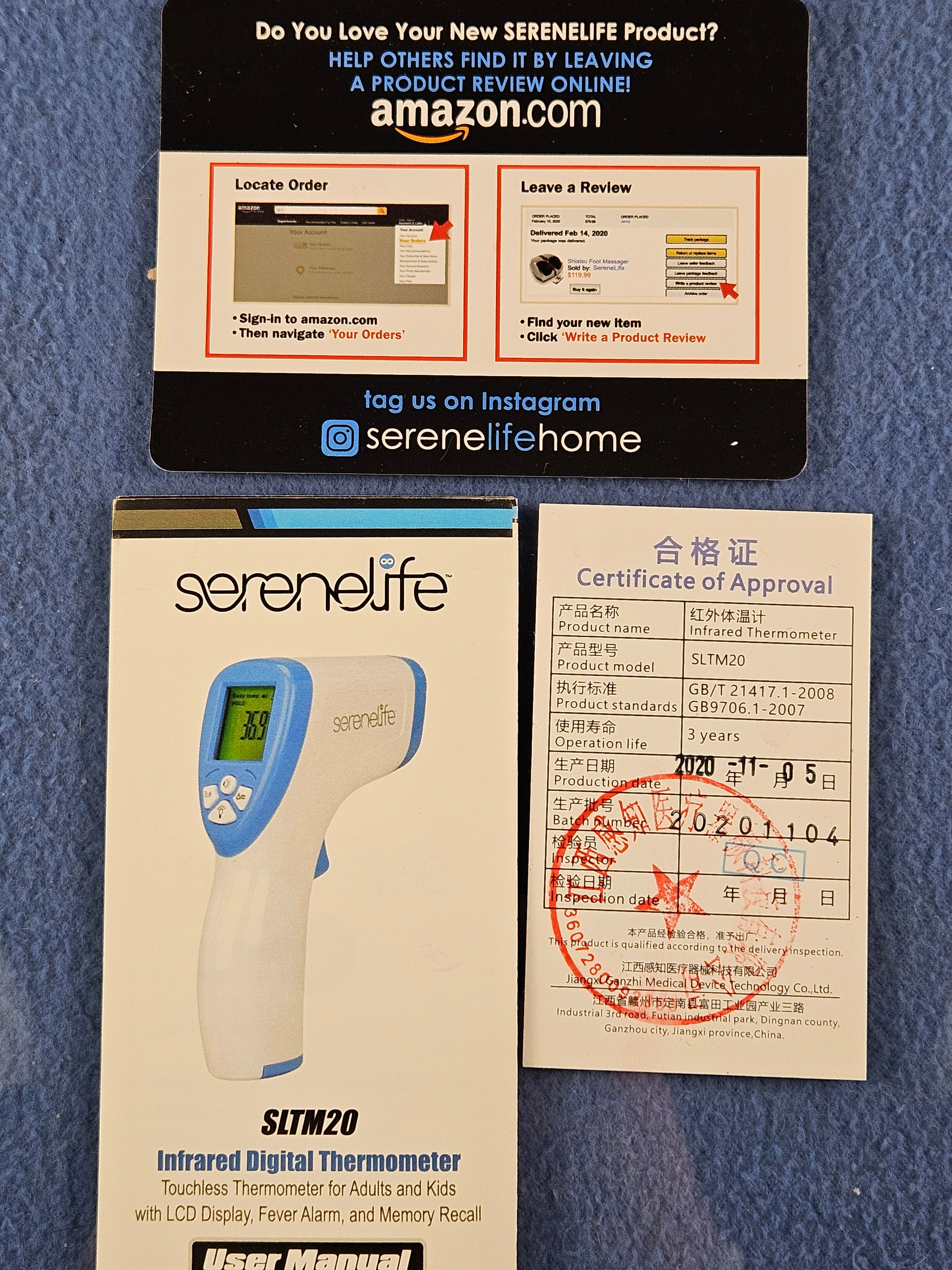 SereneLife Touchless Infrared Digital Thermometer