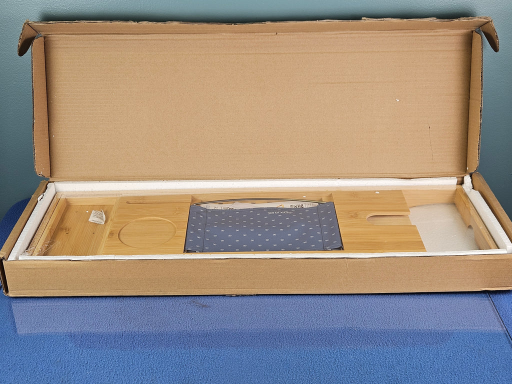 SereneLife Premium Bamboo Bathtub Tray Caddy