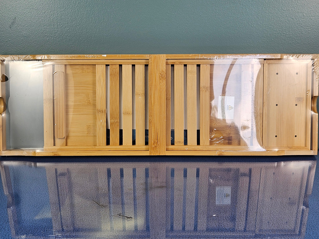 SereneLife Premium Bamboo Bathtub Tray Caddy