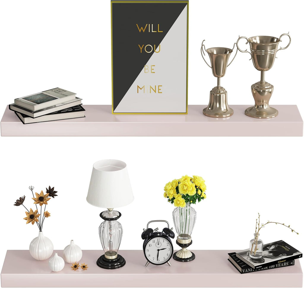 URBANCOZ Pink Floating Wall Shelf