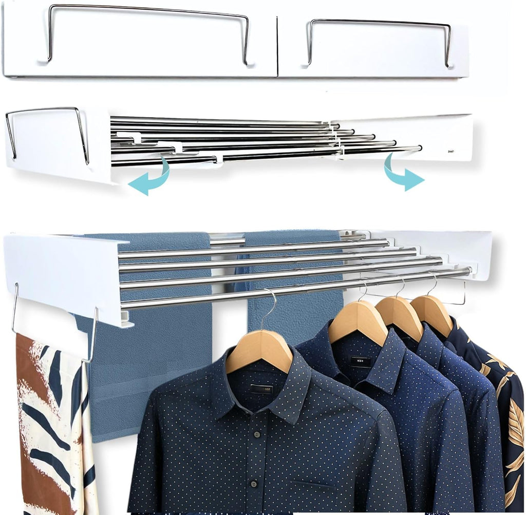YellowClama Wall Mounted Clothes Drying Rack