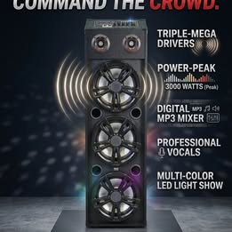 Pyle PPHP1033B Wireless Karaoke PA Speaker System