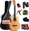 Pyle 39” Left-Handed Classical Acoustic Guitar Starter Kit