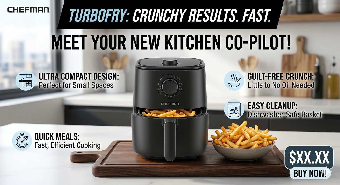 Chefman TurboFry 2-Quart Compact Air Fryer