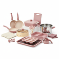 NutriChef Complete Pink Cookware, Bakeware & Kitchen Accessories Set