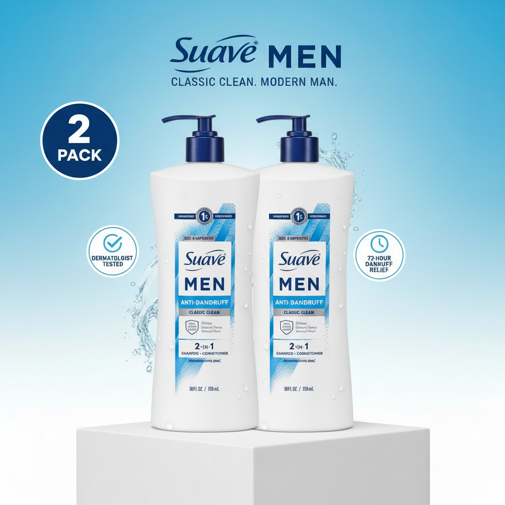 Suave Men Anti-Dandruff 2-Pack Ad